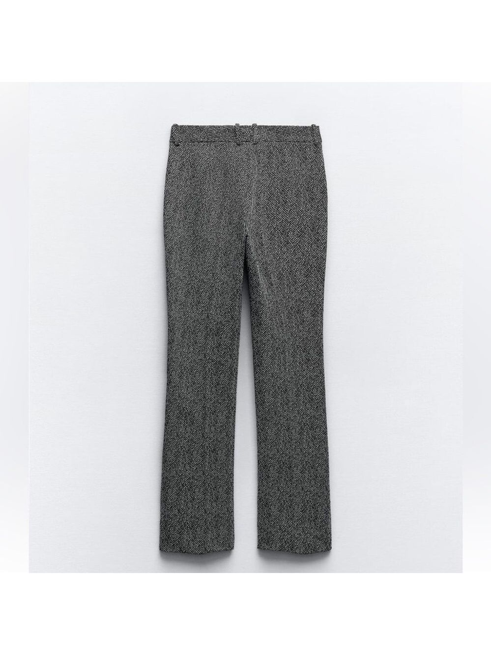 ZARA STRAIGHT LEG HERRINGBONE PANTS
WHITE BLACK SZ L - Picture 9 of 13